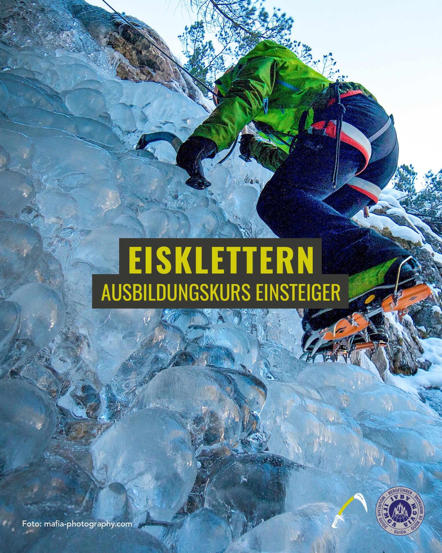 Eisklettern Ausbildung Einsteiger